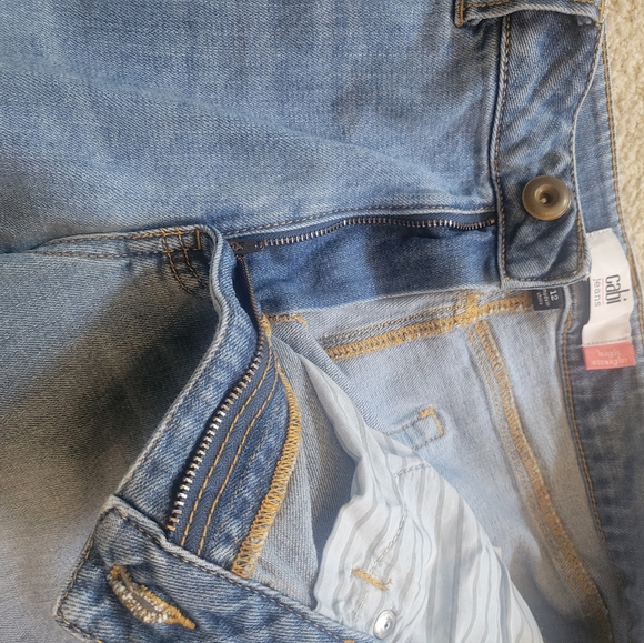 CAbi High Straight Light Wash Jeans Size 12 - Picture 13 of 16